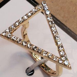 BCBGeneration Pave Triangle Ring, Size 7